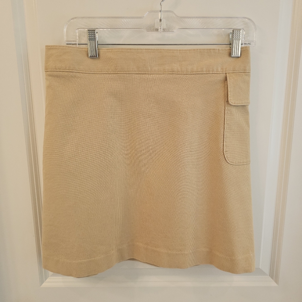 Lilly Pulitzer White Tag Women's Micro Corduroy Skirt with Pocket Tan | Size 6